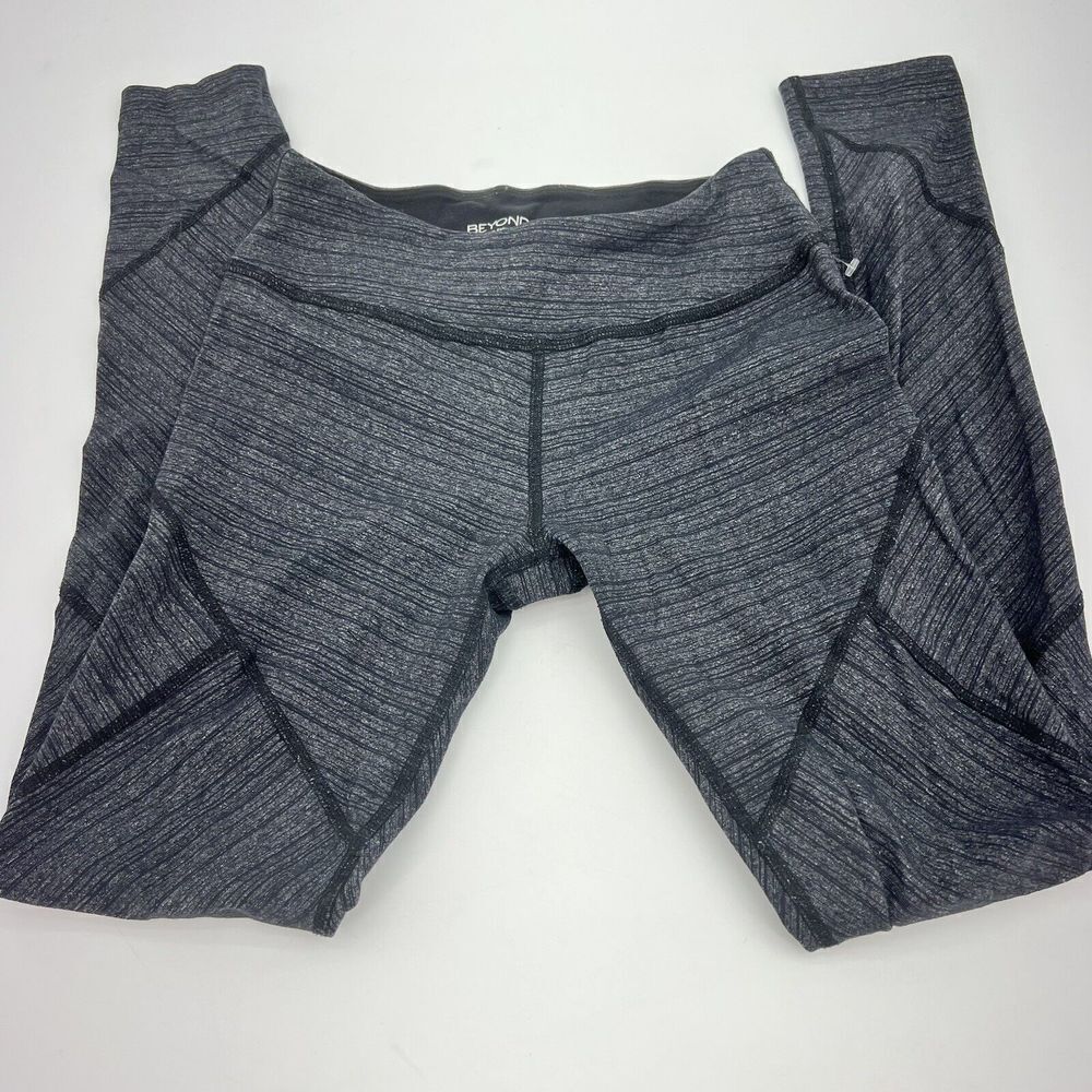 Beyond Yoga Size S Black Gray High Rise Full Length Leggings